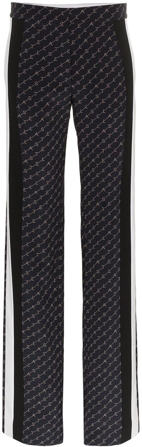 Stella McCartney logo print wide leg trousers