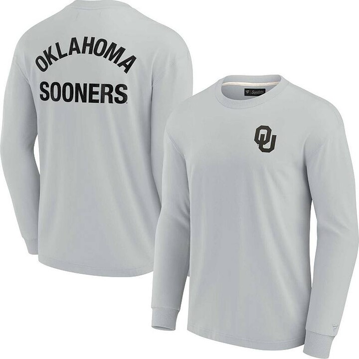 Unisex Fanatics Signature Gray Oklahoma Sooners Super Soft Long Sleeve T-Shirt