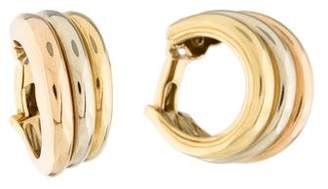 Cartier Large Trinity Tricolor Gold Hoop Earrings