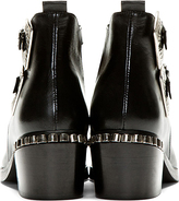 Thumbnail for your product : Toga Pulla Black Leather Carved Hardware Ankle Boots