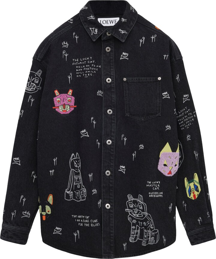 Loewe x Louis Wain Embroidered Denim Overshirt