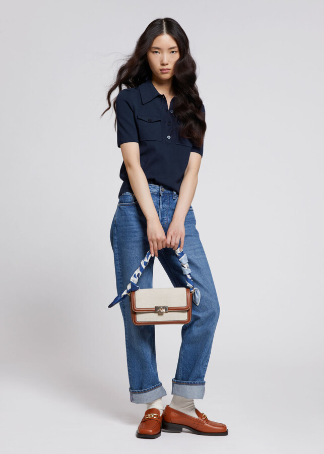 And other stories Fitted Uniform Detail Polo Shirt ShopStyle