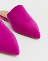 Thumbnail for your product : ASOS DESIGN Wide Fit Lorne pointed mules in magenta