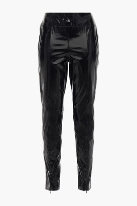 Mason by Michelle Mason Glossed-leather tapered pants