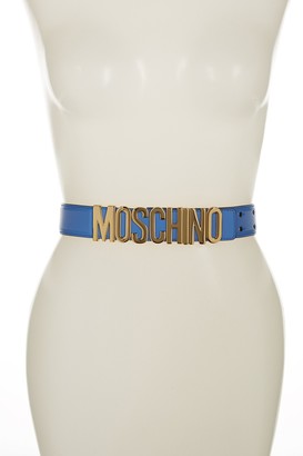 Moschino Wide Leather Logo Belt