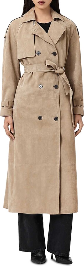 AllSaints Reed Suede Trench Coat