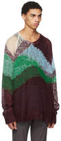 Thumbnail for your product : Jil Sander Multicolor Oversized Mohair Crewneck Sweater