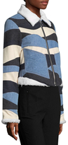 Thumbnail for your product : Opening Ceremony Landscape Quilted Cropped Shearling Trimmed Jacket