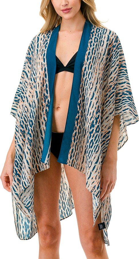 MARCUS ADLER Geo Print Kimono Cover Up