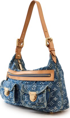 What Goes Around Comes Around Louis Vuitton Blue Denim Ab Baggy Pm Bag