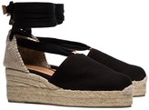 Thumbnail for your product : Castaner Black Campesina 30 Canvas Wedge Espadrilles