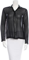 Thumbnail for your product : Robert Rodriguez Leather Blouse