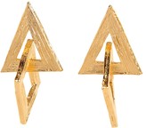 Thumbnail for your product : Yochi Design Yochi Interlocking Triangle Earrings