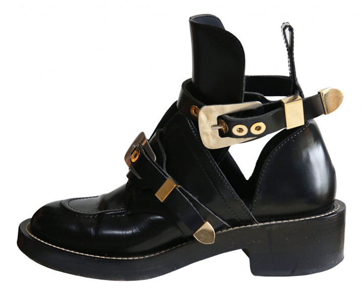 balenciaga ceinture ankle boots black