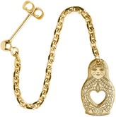 Thumbnail for your product : Cartergore Gold Russian Doll Single Long Drop Earring