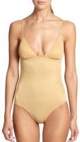 Thumbnail for your product : Melissa Odabash One-Piece One-Shoulder Metallic Swimsuit