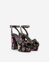 Thumbnail for your product : Dolce & Gabbana Dolce Gabbana Platform Sandals In Floral Lame Jacquard