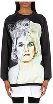 Thumbnail for your product : Ports 1961 Warhol silk-satin and jersey sweatshirt Black