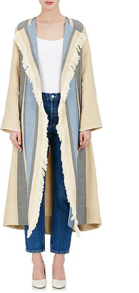 Sea Women's Striped Linen-Cotton Belted Coat