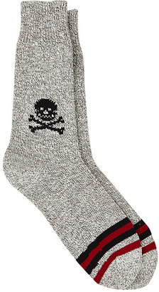 Corgi Men's Skull-Print Crew Socks