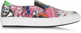 Thumbnail for your product : DSQUARED2 Manga Print Leather Slip On Sneaker