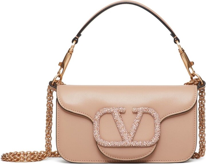 Valentino Garavani Locò Leather Shoulder Bag