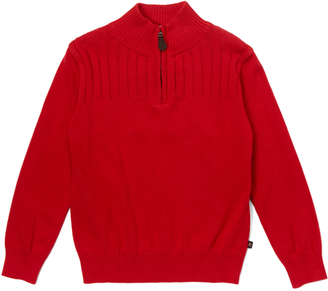 E-Land Kids Red Quarter-Zip Sweater - Toddler