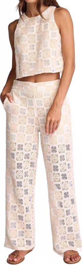 Sundays Crochet Garcia Pants In Cream