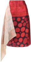 Thumbnail for your product : Marine Serre asymmetrical A-line skirt