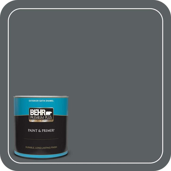 BEHR PREMIUM PLUS 1 qt. #720F-6 Paramount Satin Enamel Exterior Paint & Primer