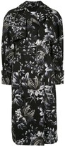 Thumbnail for your product : MSGM Floral Print Belted Trench Coat