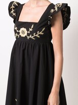 Thumbnail for your product : RED Valentino Embroidered Cotton Mini Dress