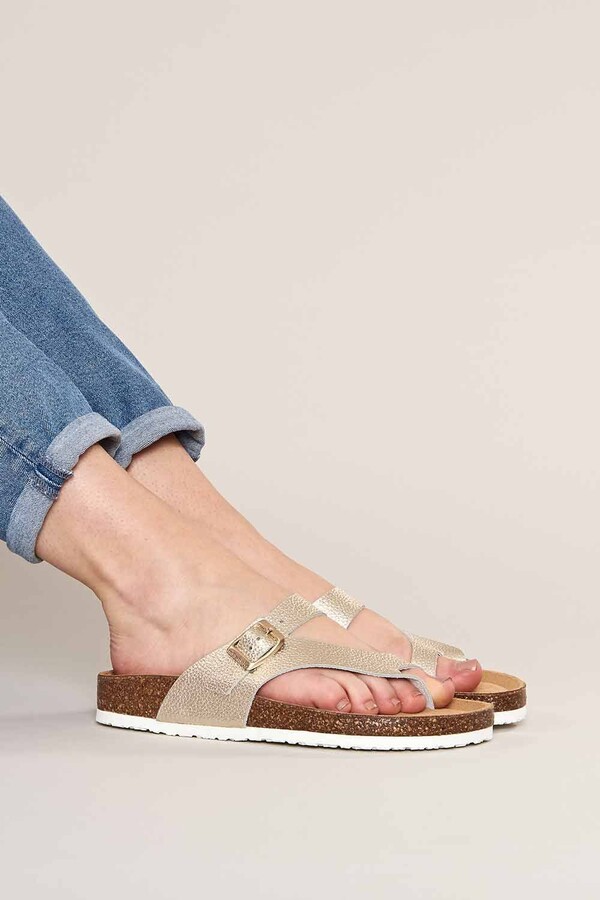 Moshulu Footbed Slippers Uk Moshulu Wilma Metallic' Toe-Post