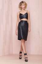 Thumbnail for your product : Nasty Gal Babette Faux Leather Crop Tank - Black