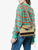 Thumbnail for your product : Fendi Cream & Brown Leather Kan I F handbag