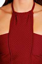 Thumbnail for your product : boohoo Anya Textured Halter Neck Crop Top