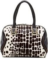 Thumbnail for your product : Printed Genuine Calf Hair Satchel