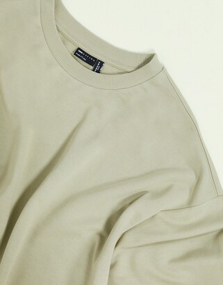 ASOS DESIGN Curve boxy sweatshirt with wide sleeve in olive