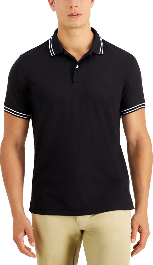 Club Room Men's Performance Stripe Polo, Created for Macy's - ShopStyle