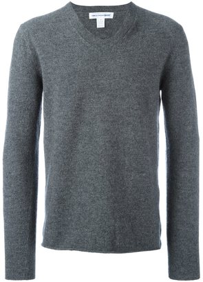 Comme des Garcons Play - classic v-neck sweater - men - Wool - L