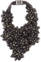 Thumbnail for your product : Brunello Cucinelli Swarovski Crystal Flower Bib Necklace