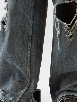 Balenciaga Distressed Wide-leg Jeans - ShopStyle