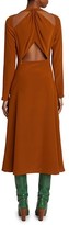 Thumbnail for your product : Victoria Beckham Bow-Back Silk Flare Dress