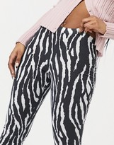 Thumbnail for your product : Daisy Street flares in zebra print