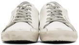 Thumbnail for your product : Golden Goose White and Silver Superstar Sneakers