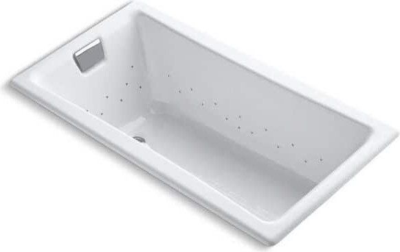 Tea-for-Two 60 in. x 32 in. Rectangular Whirlpool Bathtub with Reversible Drain in White