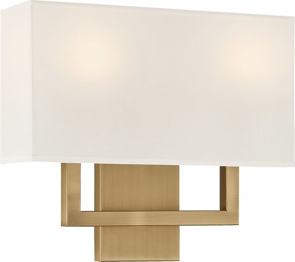 Access Lighting Mid Town 2-Light Wall Sconce in White, Size: 2 light