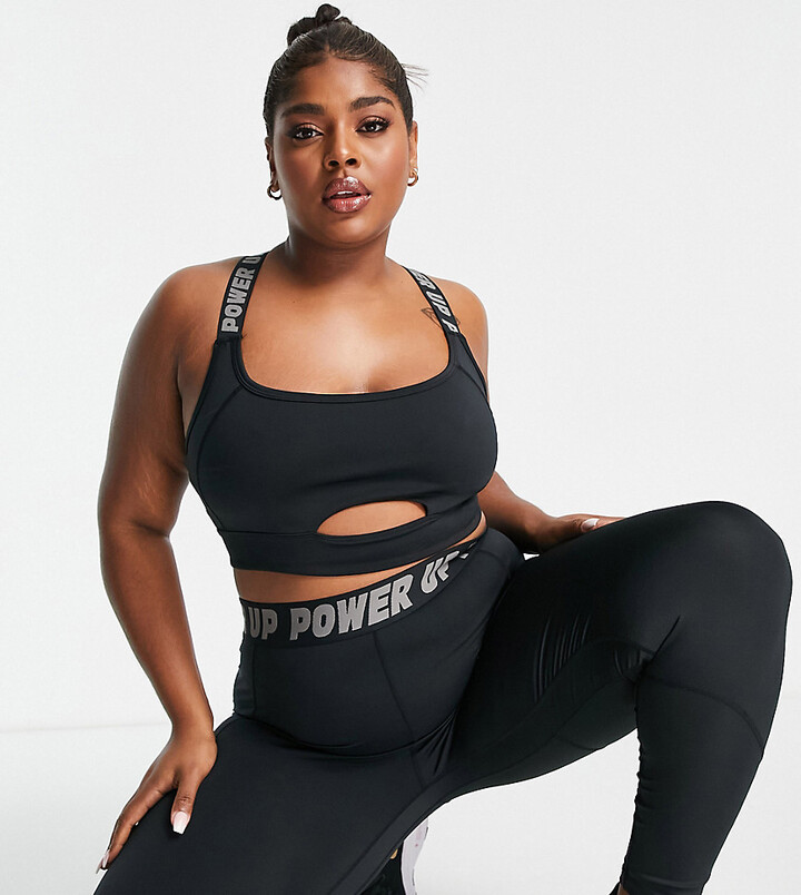 Nike Dri-FIT Indy V-neck Swoosh sports bra in black