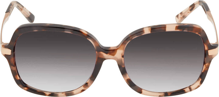 Michael Kors ADRIANNA II Light Gray Gradient Rectangular Ladies Sunglasses MK2024 316213 57