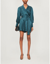 Thumbnail for your product : Zimmermann Wrap-over silk mini dress